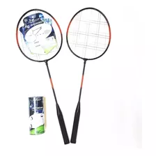 Kit Badminton Com 02 Raquetes E 03 Peteca Bolsa Esporte Art