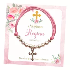 30 Pulseras Personalizadas Recuerdo Bautizo Comunión Boda