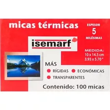 Micas Para Enmicadora 100 Piezas (5 Milésimas) 10 X 14.5 Cms