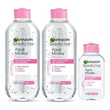 3 Pack Agua Micelar Garnier Skin Active Limpia Y Tonifica