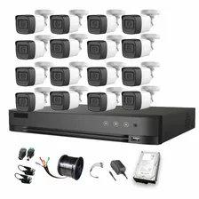 Hikvision Kit 16 Cámaras De Videovigilancia Exterior Hik5mpslq-kit(b)16ccb3 + Hdd 3tb Microfono Incorpoado Alta Calidad Circuito Cerrado Cctv Hik5mpslq-kit(b) Facil Instalación