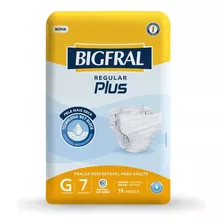 Fralda Bigfral Regular Plus Tamanho G - 7 Unidades