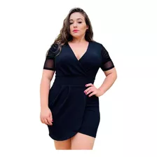 Vestido Plus Size Balada Manga Bufante Tule Linha Premium