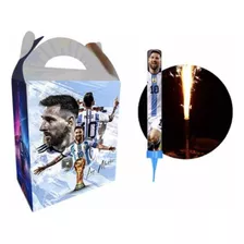 Messi 50 Cajas Dulceras + Vela Chispera Recuerdos Bolos 50