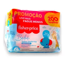 Toalha Umedecida Sem Perfume Rn Fischer Price Bebê 4 Pacotes