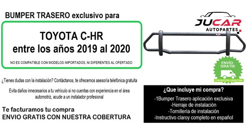 Bumper Burrera Trasera Toyota Chr 2019-2020 Foto 6