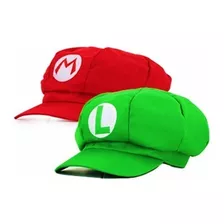 Kit 2 Boinas Super Mario Bros Chapéu Cosplay Mario & Luigi