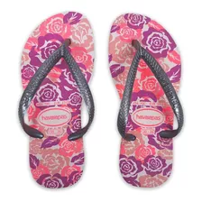 Ojotas Havaianas Kids Slim Maes Niñas Flores