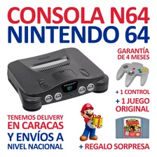 Excelente Consola Nintendo N64 + 1 Juego + Garantía