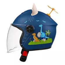 Casco De Moto Eléctrico Retro Para Niños Y Niñas, Scooter