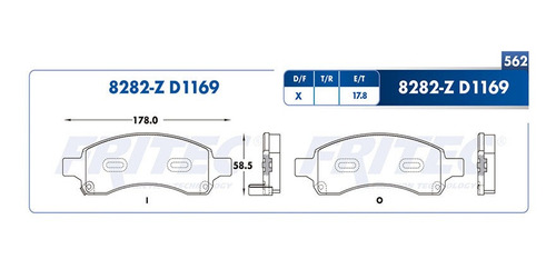 Balatas Delanteras 9-7x 2009 Fritec 6.0l Saab Foto 3