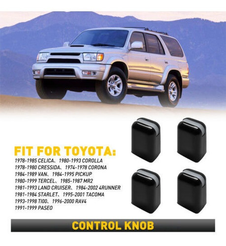 4x Rear Radio Volume Control Knobs For 1981-1993 Toyota L Mb Foto 9