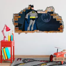 Adesivo De Buraco Na Parede Quarto Menino Batman Animado