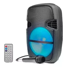 Parlante Portatil Bluetooth Naxido Nx-8plus Karaoke Led 20w Subwoofer Con Micofrono