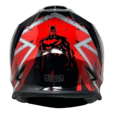 Casco Batman Moto Kov Kroon Dc Comics Certificado Dot Color Rojo Tamaño Del Casco L (59-60 Cm)