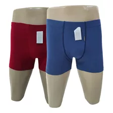 Kit 2 Cuecas Boxer Elástico Embutido Conforto Fibra De Bambu