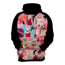 Blusa De Frio Moletom Sakura Haruno Naruto Anime Serie {v4