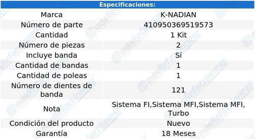 Kit De Distribucion K-nadian Porsche 924 L4 2.0l 77 Al 82 Foto 3