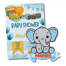 10 Recuerdos Baby Shower Imanes Elefante Bebé Revelación 