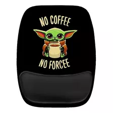 Mouse Pad Ergonomico No Coffee No Forcee Ioda Cor Preto Desenho Impresso Fnatic