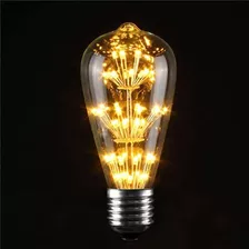 Bombillo Vintage Led Edison Estrellas Tipo Pera Color De La Luz Amarillo 120