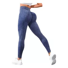 Leggings Deportivo Levanta Cola Control Abdomen Push Up Azul