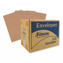 Envelope Kraft/pardo Folha A4 22,9x32,4cm Caixa 250 Unidades Cor Kraft