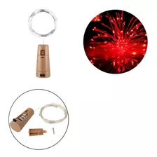 Cadena Corcho Luz Led Para Decorar Botellas 2m 20led 5piezas