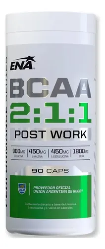 Ena Sport Post Work Aminoácidos Bcaa 2:1:1 Ena Cápsulas Neutro