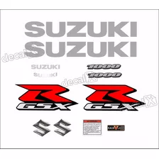 Kit Jogo Faixa Emblema Adesivo Suzuki Gsxr 1000 Cr16 Cor Adesivos Gsxr Srad 1000