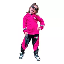 Conjunto Abrigo Infantil Juvenil Menina Inverno 4 Ao 12