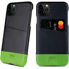 Funda Para iPhone 11 Pro - Con Tarjetero - Negro Y Verde