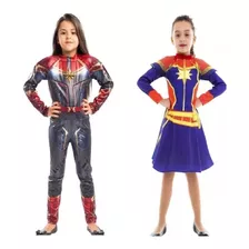 Fantasia Capita Marvel Kit Heroínas Infantil Tamanho P