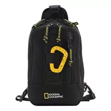 Mochila Bandolera Poliester Negro National Geographic