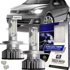 Kit Lampada Super Led Xtreme Vw Gol G7 Farol Foco Simples 2017 2018 2019 Farol Alto E Baixo 