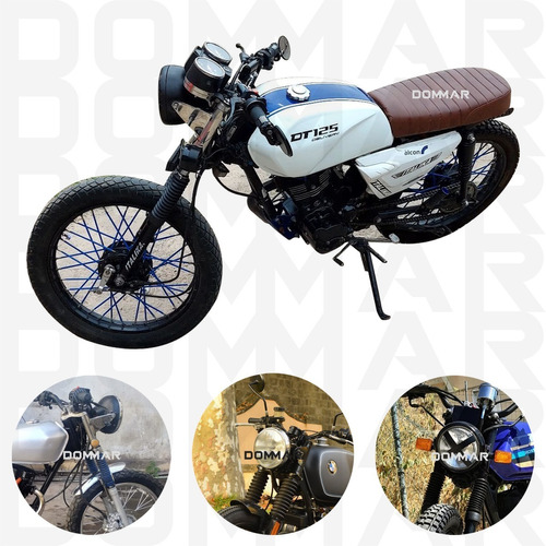 Cubrepolvo Amortiguador Delantero Cafe Racer Ft Dt Ybr Cgl Foto 2