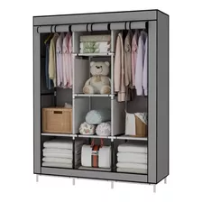 Closet Armable Ropero Rack Guardaropa Recamara Organizacion Color Gris Claro