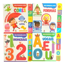 Kit Livros Infantil Primeiras Palavras Figuras Autoexplicativas Coleção Meu Primeiro Livro Educação Infantil Livro Interativo Colorido Didático 