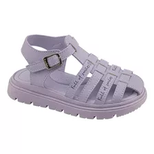 Sandalias Casual Piso Bambino Lila Para Niña 2616