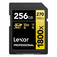 Tarjeta De Memoria Lexar Tarjeta Sd Profesional De 256 Gb Y 270 Mb