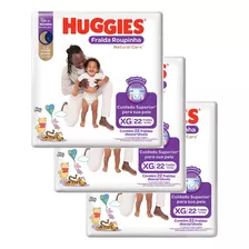 Fraldas Huggies Roupinha Natural Care Xg Kit 3 Unidades 