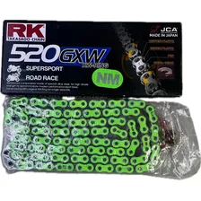 Cadena Transmision Moto Rk Cadena 520 Gxw- 120 Xw Ring Verde