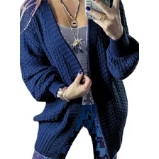 Casaco Kimono Blusa De Frio Femi Tricot Cardigã Inverno Moda