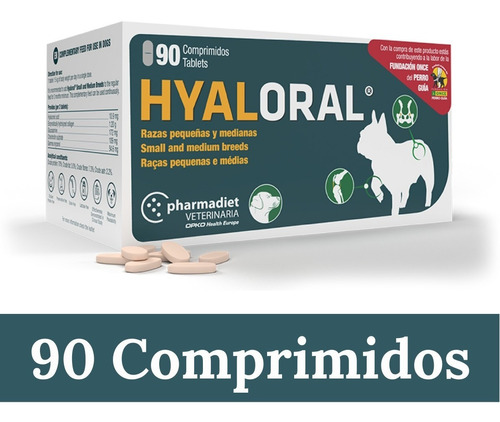 Hyaloral - Razas Pequeñas Y Medianas - 90 Comprimidos