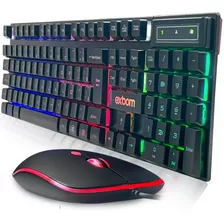 Kit Gamer Teclado Semi Mecânico + Mouse 3600dpi Gamer Corda