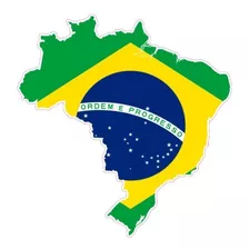 Adesivo Bandeira Do Brasil 15x15cm Corte Personalizada 2unid