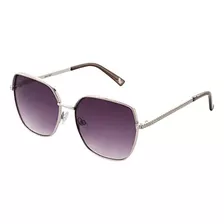 Nine West Mujeres Cheri Square Gafas De Sol, Plata, 59 Mm