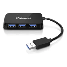 Aluratek 4 Puertos Usb 3.1 Superspeed Hub Con Cable Conectad