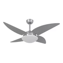 Ventilador De Teto Volare Escovado Luxo Quad 110v Titânio Diâmetro 113 Cm Frequência 127 Material Das Pás Mdf Quantidade De Pás 4 127v