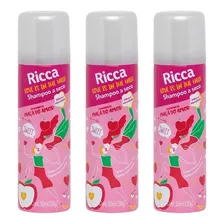  Shampoo A Seco Belliz Ricca Maça Do Amor C/3 50ml
